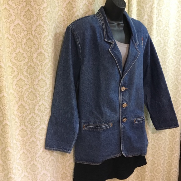 Vintage Vivaldi Jeanswear embellished denim jacket - Picture 3 of 9